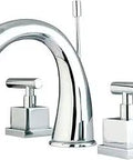 Claremont 8-Inch Widespread Lavatory Faucet With Brass Pop-Up Polished Chrome No-Drip Ceramic Cartridge 1.2 GPM shown installed