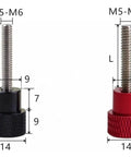 5 Pack Thumb Screws Aluminum M6x30 Knurled Head Easy Grip Hand Screws For Diy Projects And Home Office Gear Orange Color Finish