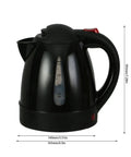 RigReady 24V 250W Portable Electric Kettle For Trucks And Rv Quick Heat Water Heater No Fuss Auto Shutoff black kettle with measuring scale