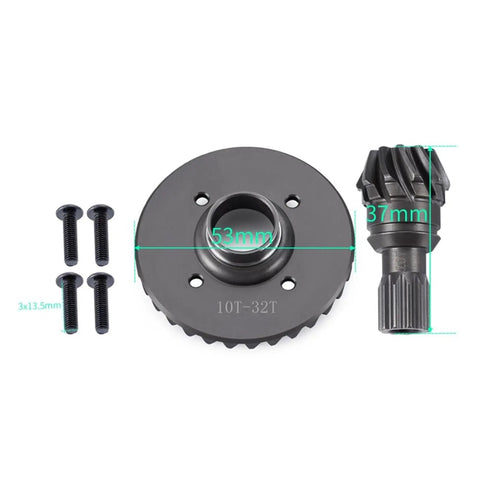 Traxxas X Maxx Front And Rear Helical Diff Ring Pinion Gear Kit Carbon Steel 32 Tooth Bevel Gear Module One Point Six