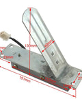 Universal Metal Hall Effect Foot Throttle Pedal For 12V To 72V Electric Scooters Go Karts ATVs UTVs Drift Trikes Golf Carts Quads Mopeds And More 3 Pin Connector Smooth Positive Feedback Acceleration For 4 Wheelers, 151x40x130mm