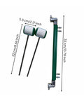 Double Pedal Linkage Set For Drum Kit Pro Grade Heavy Duty Bass Drum Pedal Driveshaft Replacement With Smooth Action For Faster Hits Green Finish Upgrade Durable Construction For Studio Rehearsals And Live Performances, 35 cm linkage