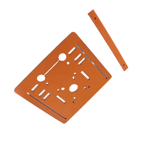 Heavy Duty Circular Saw Base Plate For Router Table With Killer Stability, 280 x 250 mm, orange phenolic resin, stable platform for woodworking.