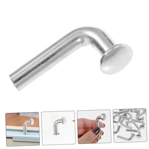 50 Piece Heavy Duty Pallet Rack Safety Pins J Clip Drop Pin Locking Clips For Warehouse Storage Racks quick snap install close-up of steel pin