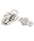 4 Pack Spring Loaded Hasp Latch For Wood Boxes Tool Boxes And Cabinets Chrome Plated Iron, showing latch and catch components