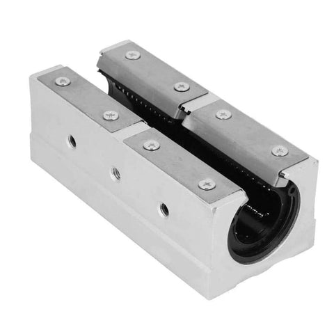 SBR25LUU 25mm Aluminum Open Linear Motion Bearing Block for high speed precision machines, front view