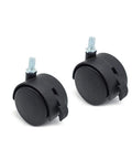Close-up of 4 Pieces M8 Swivel Stem Caster Wheels With Locking Brakes Nylon Replacement Caster For Furniture Wheel Diameter 39mm