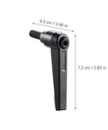 Side view of Three Piece Zinc Alloy Clamping Lever Thumb Ratchet For Trailer Jack Handle Ratcheting Wrench with size dimensions.