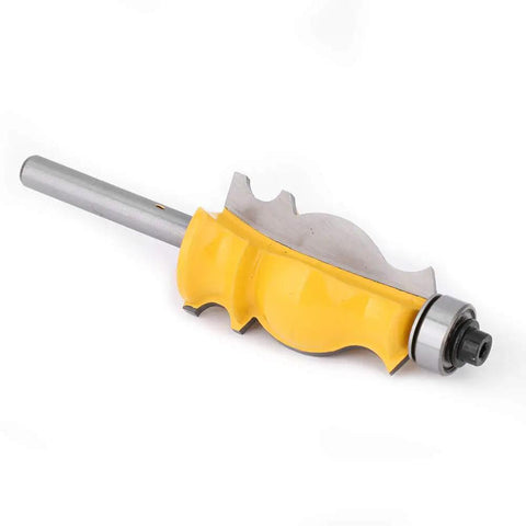 Dead Nuts Reliable 6mm Shank Handrail Router Bit for Woodworking Trimming and Molding with sharp carbide cutter heads.