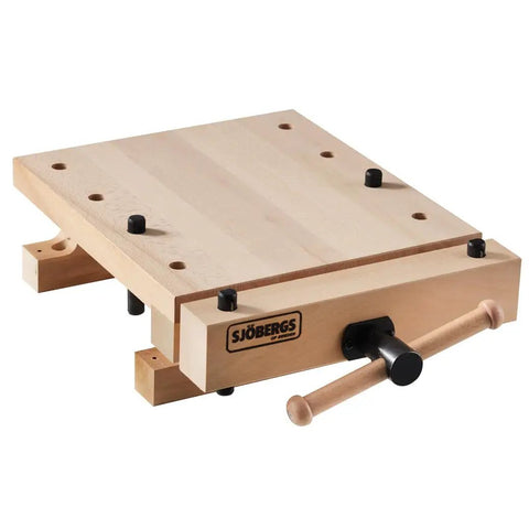 Smart Workstation Pro Vise Top Portable Work Surface For Woodworking And Repairs Durable European Beech Build Versatile Clamp Station With Jaw Cushions Boss Level Stability And Precision