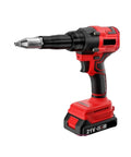Cordless Rivet Gun Kit With Two Batteries, Brushless Blind Riveter Tool For One Eighth Inch, Five Thirty Seconds Inch, And Three Sixteenth Inch Rivets