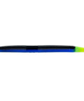 5 Inch Senko Soft Plastic Stickbait Black With Blue Laminate Finish 10 Pack shown in side view, highlighting colors