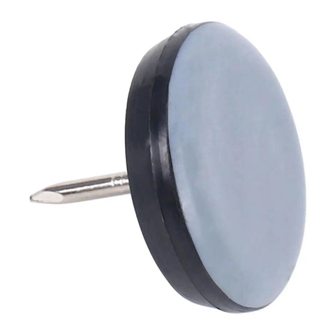 Heavy Duty Furniture Glides 80 Pack Smooth Cruise Leg Pads with tapered nail feet, gray round pad for floor protection.