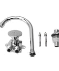 Fauitay Foot Pedal Faucet Hands Free Kitchen Faucet with Touchless Foot Control Valve for Standard Kitchen Sinks, chrome finish components.