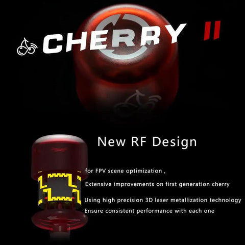 Cherry2 FPV 5.8G Antenna IPEX UFL RHCP LDS for FPV Quadcopter Racing Drone with new RF design and laser milled body.