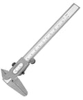 High Precision Vernier Caliper with Dual Metric and Inch Readings, 5 Inch Metal Caliper for Inside and Outside Measurements angled view