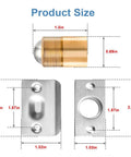 Stainless Steel Ball Catch for Top Of Door And Closet Doors Recessed Install Adjustable Spring Heavy Duty Latch Hardware dimensions