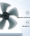 Built Heavy High Velocity Wall Fan Air Circulator With Three Speed Tilting And Oscillating Motion To Blast Away Summer Heat And Keep Your Home Office Garage Chill All Copper Motor Design fan blades close-up