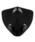 Mesh Air Filtration Face Mask With Ninety Nine Point Nine Percent Carbon Filters For Woodshop And Job Sites X Large Black Front View