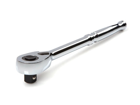 Half Inch Drive Quick Release Ratchet With Ten And A Half Inch Length Ninety Tooth Gear Ultra Compact Head And Fine Tooth Action