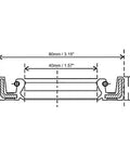 Oil seal, nitrile rubber, black, 40x80x12 mm, double lip with spring for bearing shaft