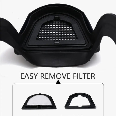 Easy remove filter feature for a Clear Full Safety Face Shield For Adults Unisex Adjustable And Reusable Lightweight All Day Comfort High Definition Anti Fog Full Facial Protection With Wide Viewing Area From Brows To Chin Perfect For Dust Oil Debris