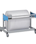 Heavy Duty Wrapping Paper Dispenser With Snap Cut Blade And Hella Sturdy Packing Station For Bubble Wrap Roll Support, large size.