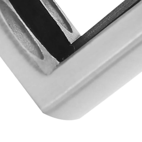 Close-up of Sliding Shower Door Bottom Guide 304 Stainless Steel Replacement Parts For Frameless Glass Doors And Sliding Barn Door Track Hardware Durable Corrosion Resistant Shower Floor Guide showing stainless steel material detail.