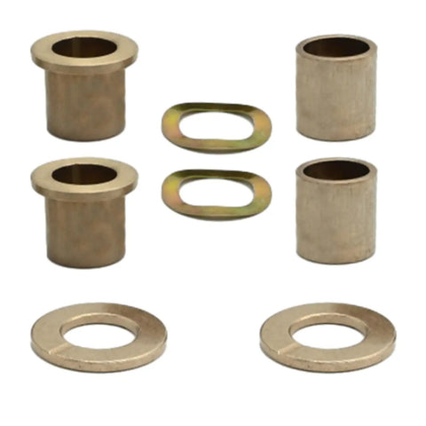 Bolt On Golf Cart Spindle Bushing Kit Upper And Lower Bronze King Pin Replaces 8067 7048 1010150 101638 For Club Car DS 1981 Up Gas Electric Models With Easy Install Thrust Bearing Washer And Wave Washer Included, bronze bushings and washers