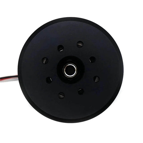 Top view of 16V Miniature Brushless Servo Motor With Hollow Flat Pan Tilt Head Without Encoder for micro robotics applications.