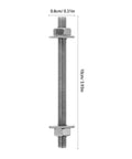 Two Sets M8 X 100mm 304 Stainless Steel Threaded Rods With Nuts And Washers DIY Ready For Wall Penetration Hardware Kit displayed vertically