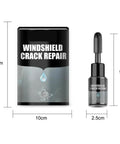 Pro Windshield Crack Repair Kit With Upgraded 2026 Resin packaging and bottle, size indications, garage ready DIY repair