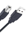Heavy Duty 10 Ft Usb A To Type B Printer Cable Bringing Dead Simple Hookups With No Nonsense Reliability And Smooth 480Mbps Data Transfer For Every Printing Station On The Block Black Cord with connectors.