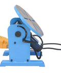 Heavy Duty Rotary Welding Positioner Turn Table With Smooth Variable Speed Control and Kickass Three Jaw Chuck, blue design.