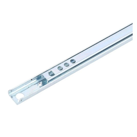 Premium Grade Heavy Duty Side Mounted Ball Bearing Drawer Slides, full extension steel rail, smooth operation for storage drawers.