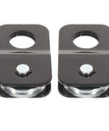 Heavy Duty High Strength Steel 8000 Lb Snatch Block Pulley for 4X4 Off Road Winch Setup with solid hooks in black finish.
