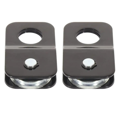Heavy Duty High Strength Steel 8000 Lb Snatch Block Pulley for 4X4 Off Road Winch Setup with solid hooks in black finish.