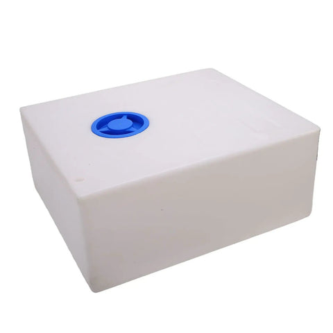 33 Gallon Food Grade LLDPE RV Water Holding Tank for Camping and Trailers, heavy duty square design with blue cap