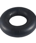 15x6.00-6 Inner Tube With TR-13 Straight Valve Stem For Yard Tractors, Wheelbarrows, ATVs, Lawn Mowers, Go Karts, Golf Carts And More Beefed Up Replacement Tire Inner Tube For Tough Quick Install, shown in round black form with visible valve stem