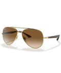 Unisex Aviator Sunglasses Gold Frame With Clear Gradient Brown Lenses 58mm UV Protection Classic RB3675 Style For Men And Women Everyday Road Trip Ready