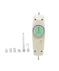 Analog Push Pull Force Gauge, Tension Meter With Peak Hold, Dual Newton Kilogram Display, Pro Grade Tension Tester For Precise Load Testing And Low Error Readings (100N), white body with attachments