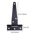 12 Pack 4 Inch T Shaped Rustproof Iron Light Duty Hinge Set In Black For Sheds Gates And Doors Durable Corrosion Resistant