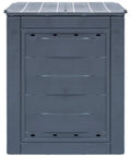 Front view of Outdoor Compost Tumbler With Better Aeration, Sturdy Gray Garden Bin Made From Recycled Plastic, Easy Assembly
