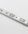 Two Pack Full Extension Drawer Slides For Quiet Smooth Glides No Squeak Runners with metal finish on white background