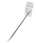 Heavy Duty Slatwall Hooks Pack Of 25 For Retail And Garage Displays 6 Inch Chrome Stainless Steel Hooks With 4.2mm Arm And 30 Degree Upturn