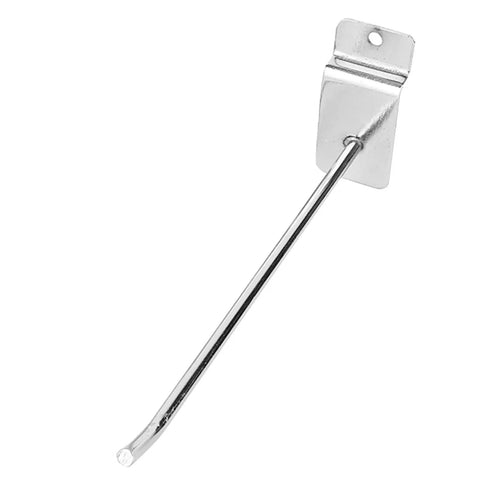 Heavy Duty Slatwall Hooks Pack Of 25 For Retail And Garage Displays 6 Inch Chrome Stainless Steel Hooks With 4.2mm Arm And 30 Degree Upturn