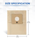 Six Pack Vacuum Bags That Fit Bissell Zing Canisters 4122 4122D 1668 1668C 1668W 2154A 2154C 2154W 1608 With Self Sealing Ring
