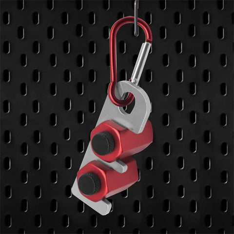 Anodized Aluminum Stair Gauge Framing Square Attachment Jig For Stair Stringer And Rafters Layout, red aluminum gauge with rope