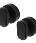 2 Pack Powerful Suction Cup Handles For Glass Mirrors Doors Cabinets And Bathrooms Heavy Duty 7.5 Kg Capacity Black ABS Construction