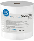 Heavy Duty Cleanroom Wipes Nonwoven Fabric Roll 500 Count Disposable Dust Free Cleaning Cloths 68 GSM Cellulose Polyester Blend Jumbo Pack in roll form.